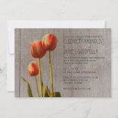 Invitations de mariage des tulipes rustiques (Devant)
