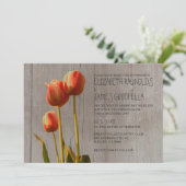 Invitations de mariage des tulipes rustiques (Debout devant)