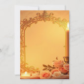 invitations de mariage, design de feuille d'or, ro (Devant)