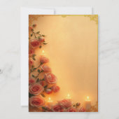 invitations de mariage, design de feuille d'or, ro (Dos)