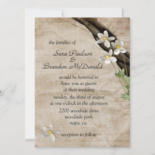 Invitations de mariage d'été (Devant)