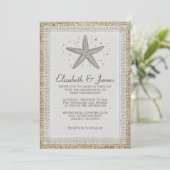 Invitations de mariage d'étoiles de mer (Debout devant)