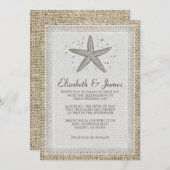 Invitations de mariage d'étoiles de mer (Devant / Derrière)