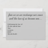 Invitations De Mariage, Deux Mains À Porter (Dos)