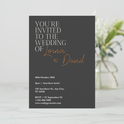 Invitations de mariage d'Halloween décontracté (Debout devant)