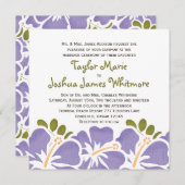 Invitations de mariage d'hibiscus pourpres (Devant / Derrière)