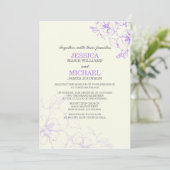 Invitations de mariage d'Hibiscus| Violet (Debout devant)
