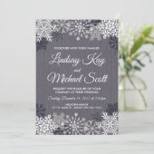 Invitations de mariage d'hiver (Debout devant)