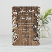 Invitations de mariage d'hiver - Bois et glace (Debout devant)