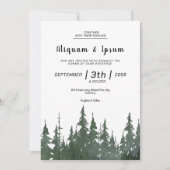 Invitations de mariage d'hiver Carte artisanale (Devant)