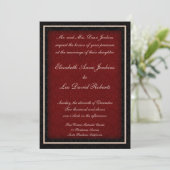 Invitations de mariage d'hiver rouge et noir (Debout devant)