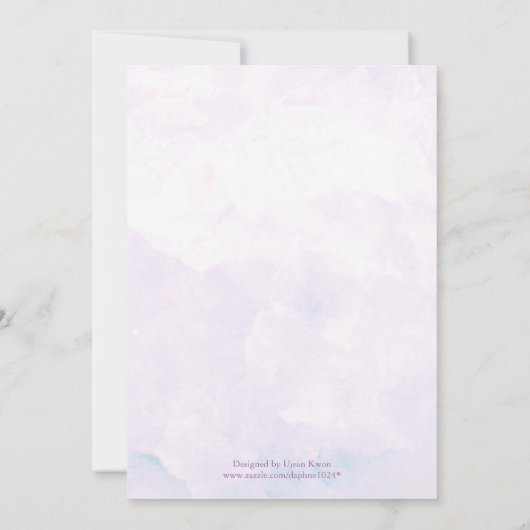 Invitations de mariage d'Hydrangea (Dos)