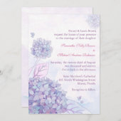 Invitations de mariage d'Hydrangea (Devant / Derrière)
