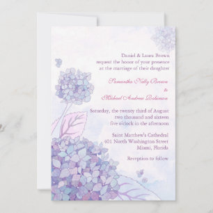 Invitations de mariage d'Hydrangea