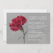 Invitations de mariage d'oeillet (Devant)
