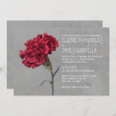 Invitations de mariage d'oeillet (Devant / Derrière)