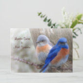 Invitations de mariage d'oiseau bleu (Debout devant)