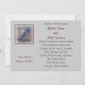 Invitations de mariage d'oiseau bleu (Dos)