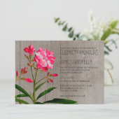 Invitations de mariage d'Oleandre rustique (Debout devant)