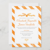 Invitations de mariage d'Orange (Devant)