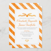 Invitations de mariage d'Orange (Devant / Derrière)