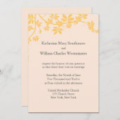 Invitations De Mariage D'Orange Et D'Ivoire (Devant / Derrière)