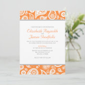Invitations de mariage d'Orange Paisley (Debout devant)