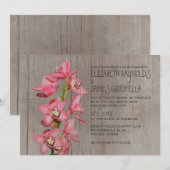Invitations de mariage d'orchidées au Cymbidium ru (Devant / Derrière)