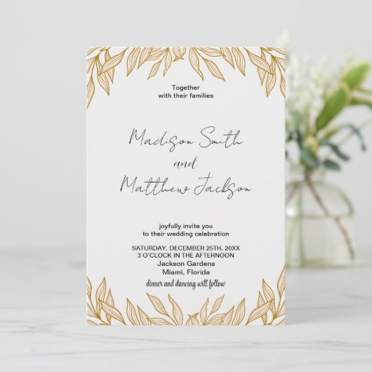 Invitations de mariage du blé (Debout devant)