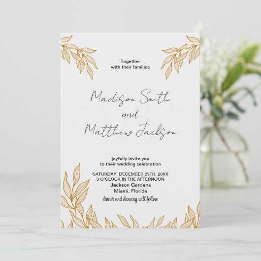 Invitations de mariage du blé (Debout devant)