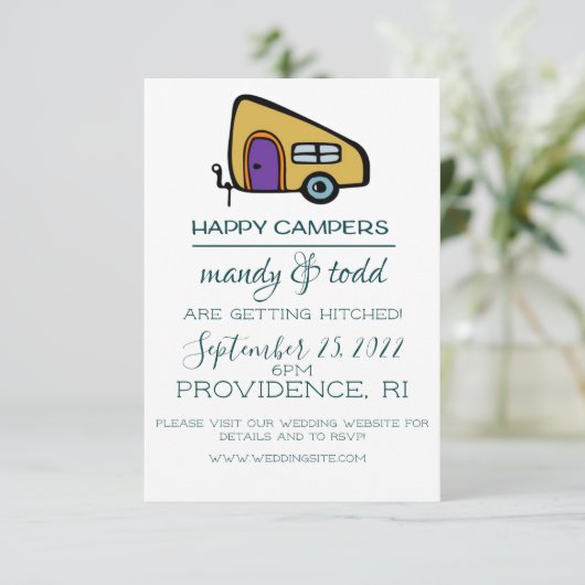 Invitations de mariage du camping (Debout devant)