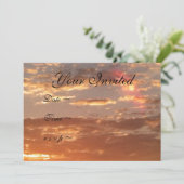 Invitations de mariage du coucher du soleil (Debout devant)