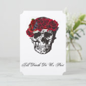 Invitations de mariage du crâne - Jusqu'à la mort (Debout devant)