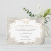 Invitations de mariage du dollar de sable de plage (Debout devant)