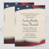Invitations de mariage du drapeau (Devant / Derrière)