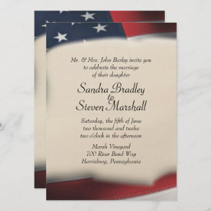 Invitations de mariage du drapeau