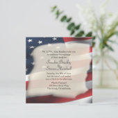 Invitations de mariage du drapeau américain (Debout devant)