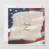 Invitations de mariage du drapeau américain (Dos)