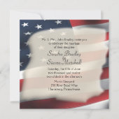 Invitations de mariage du drapeau américain (Devant)