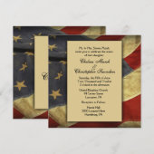 Invitations de mariage du drapeau américain (Devant / Derrière)