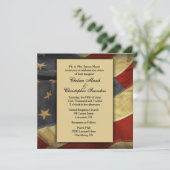 Invitations de mariage du drapeau américain (Debout devant)