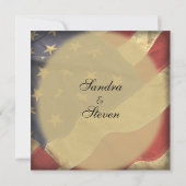 Invitations de mariage du drapeau américain (Dos)