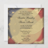 Invitations de mariage du drapeau américain (Devant)