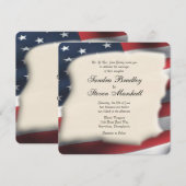 Invitations de mariage du drapeau américain (Devant / Derrière)