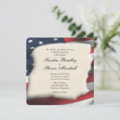 Invitations de mariage du drapeau américain (Debout devant)