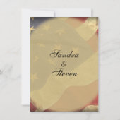 Invitations de mariage du drapeau américain (Dos)