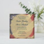 Invitations de mariage du drapeau américain (Debout devant)