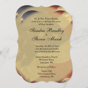 Invitations de mariage du drapeau américain