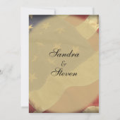 Invitations de mariage du drapeau américain (Dos)