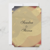 Invitations de mariage du drapeau américain (Dos)